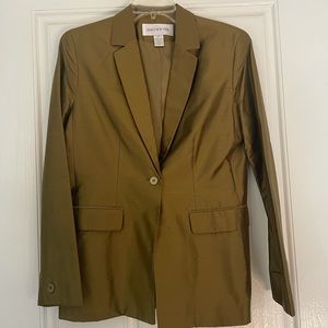 Jones New York Green 100% Silk Blazer